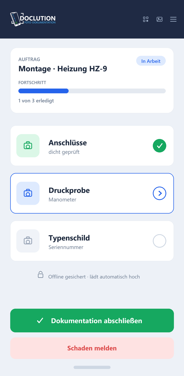 Doclution App – Montage